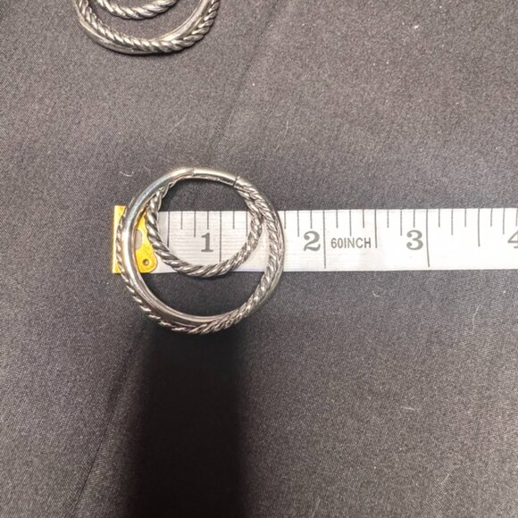 Ask & Embla Silver Essa Hoop Ear Hangers - Picture 5 of 6